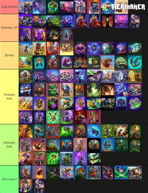 wild hearthstone tier list